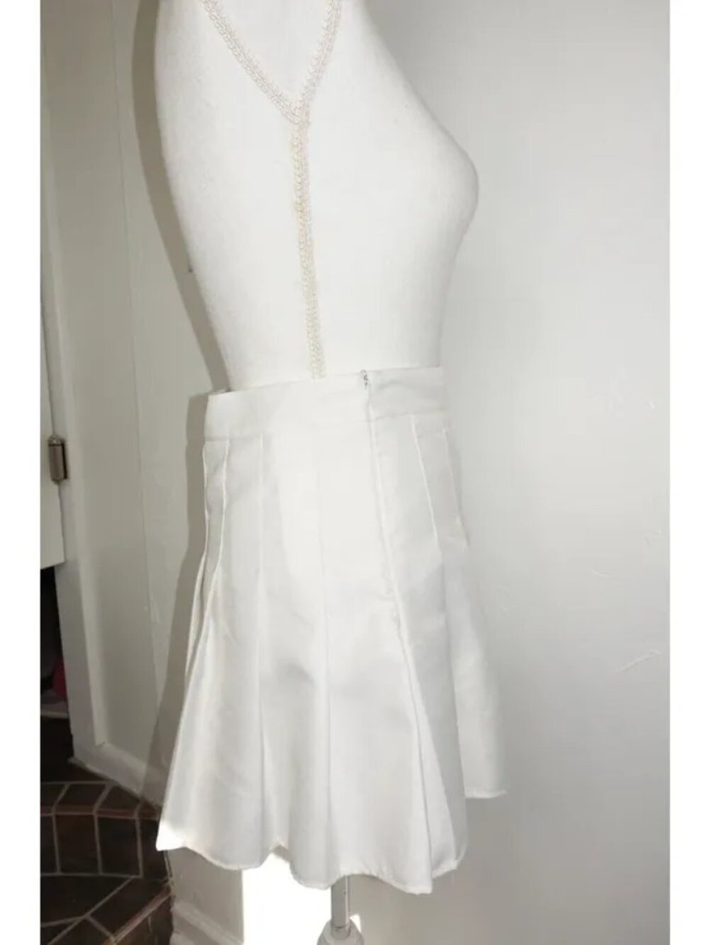 Women's White Pleated Tennis Skirt